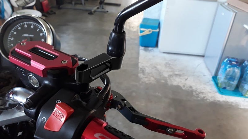 Modeer Compatible with NX500 2024 2025 Any year Motorcycle Rearview Mirror Risers Extenders nx500 nx 500 Accessories (black) - Image 5